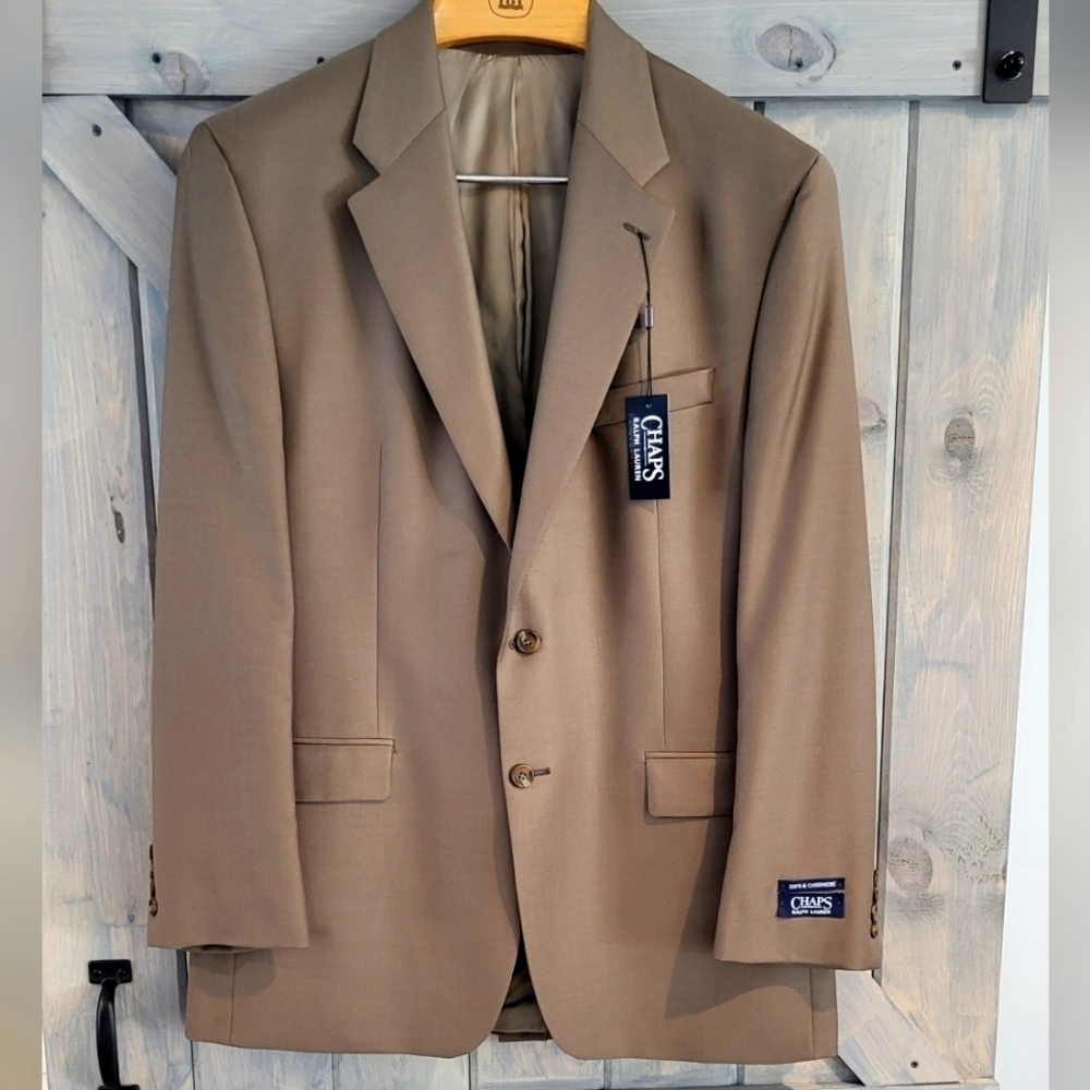 Chaps Ralph Lauren Wool Cashmere 44l, 38w Suit Jacket